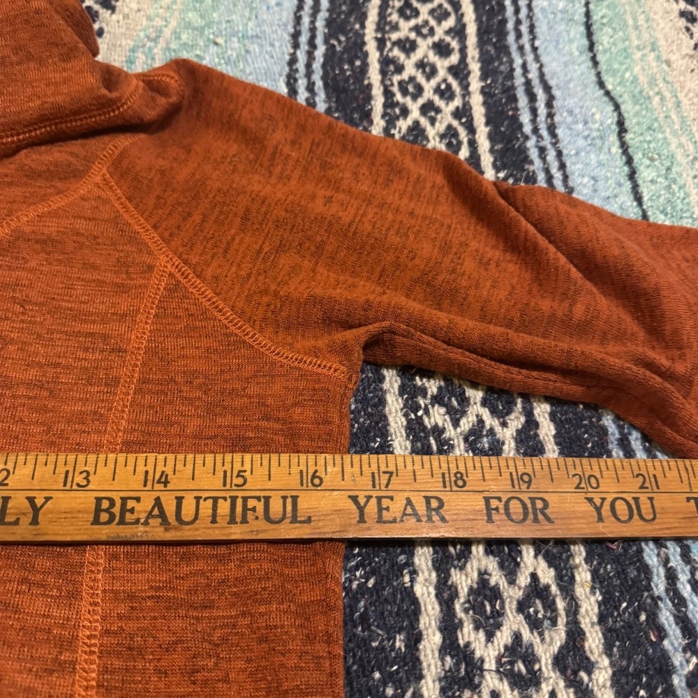 Kuhl Lea Cowl Neck Pullover Burnt Orange Heather Thumbholes Womens Small - Picture 7 of 10